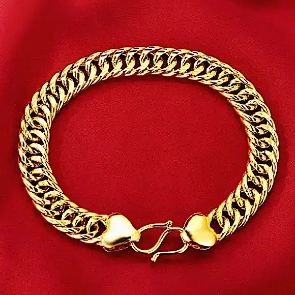 NEW GOLD CHAIN BRACELET WOMEN MENS - Picture 2 of 6